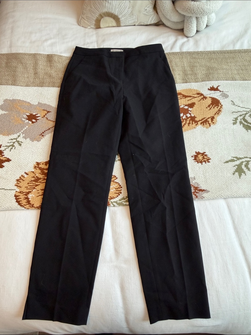 H&M Black Straight-Leg Dress Trousers